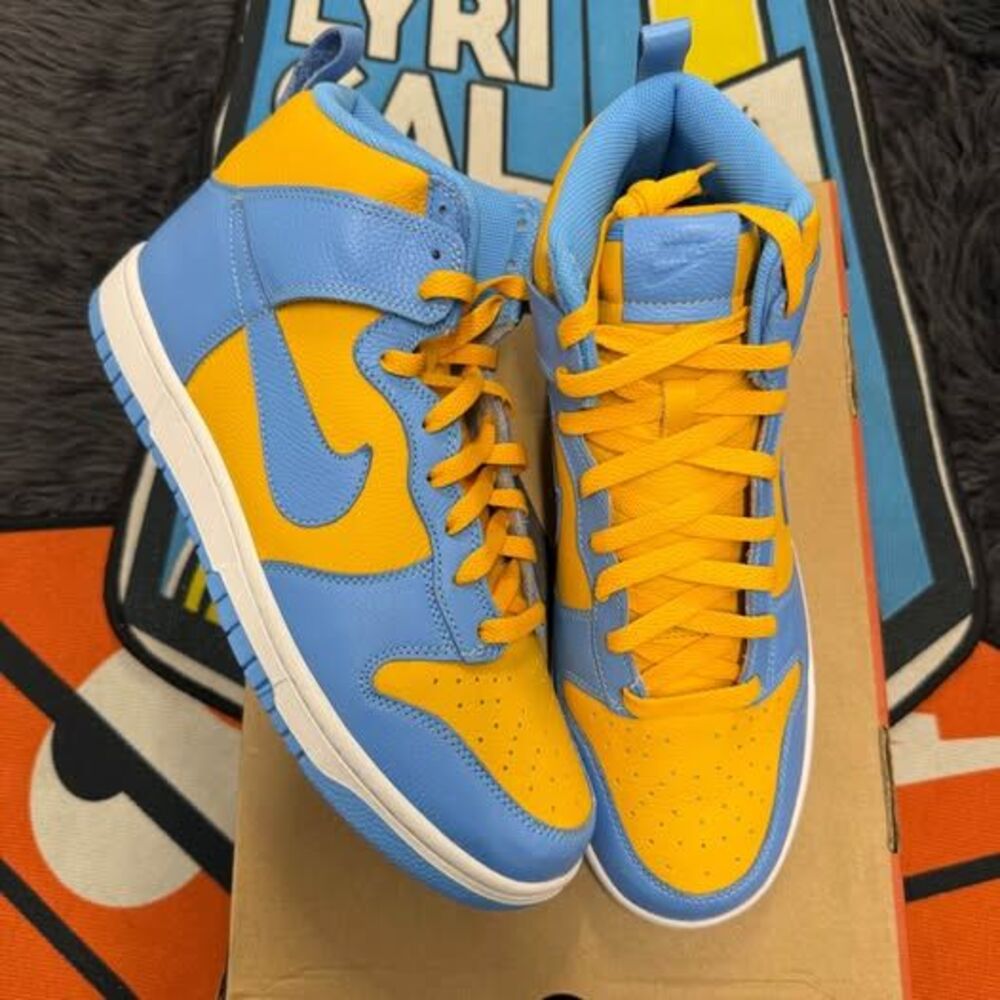 Nike Dunk High Blue and Yellow Size 11M